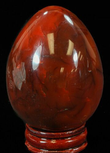 Deep Red Carnelian Agate Egg #41188